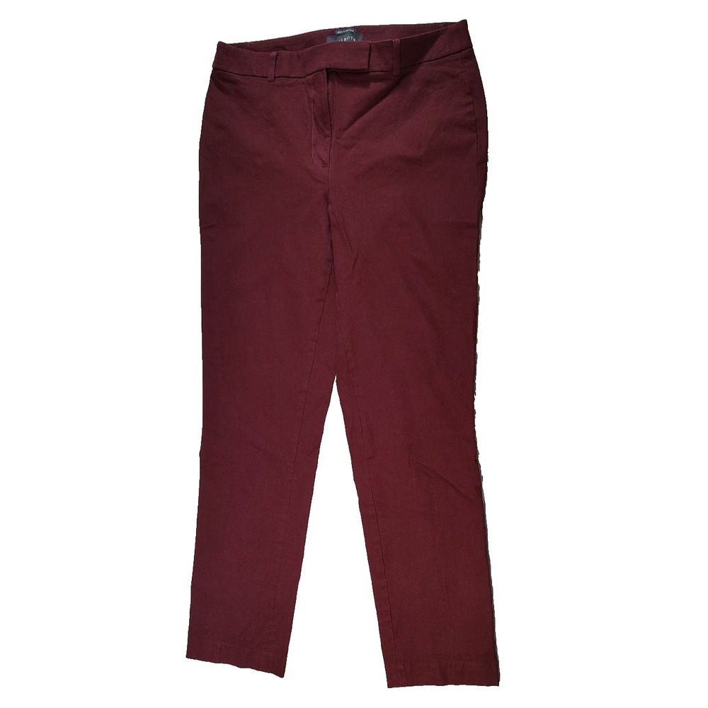 Talbots Sz 6 Burgundy High Waist Slim Jeans Pants Cotton Stretch‎